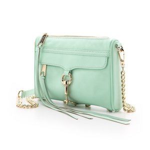 Rebecca Minkoff Mini M.A.C Crossbody in Mint/Gold